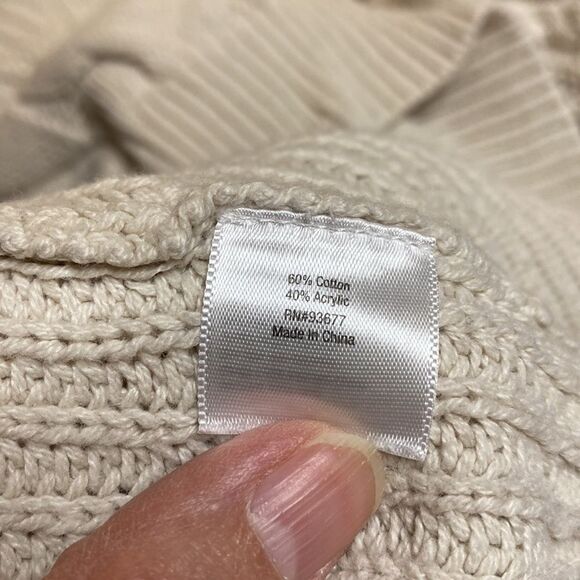 A.N.A Cable Knit Lattice Fisherman Sweater - Picture 6 of 9